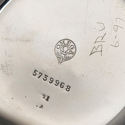 Antique Omega pocket watch from around 1920, diameter 53mm, railroad watch, alloy case, in good working order